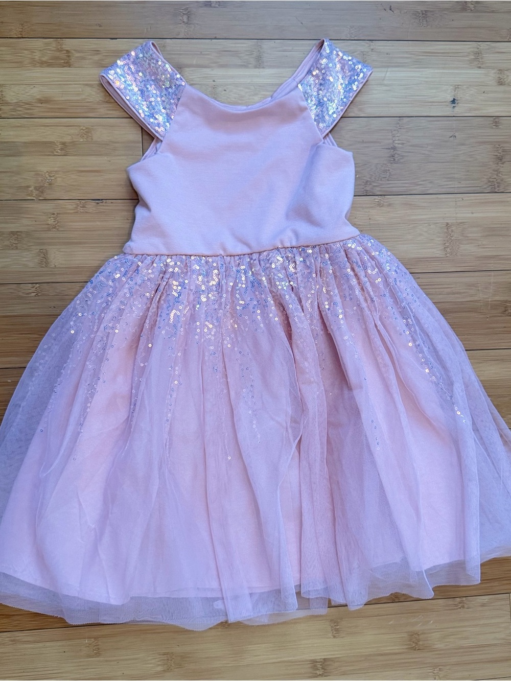 Cat & Jack Pink Sequin Tulle Party Dress